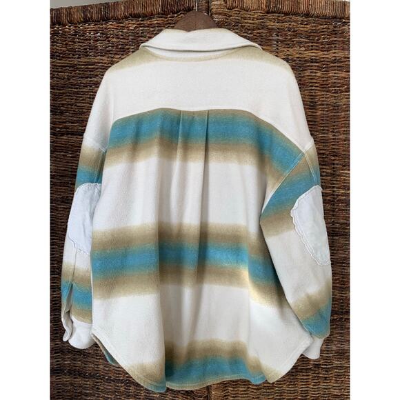 FREE PEOPLE Ruby West Coast Shirt Jacket Shacket sz Medium Oversized Heavyweight - Picture 3 of 16